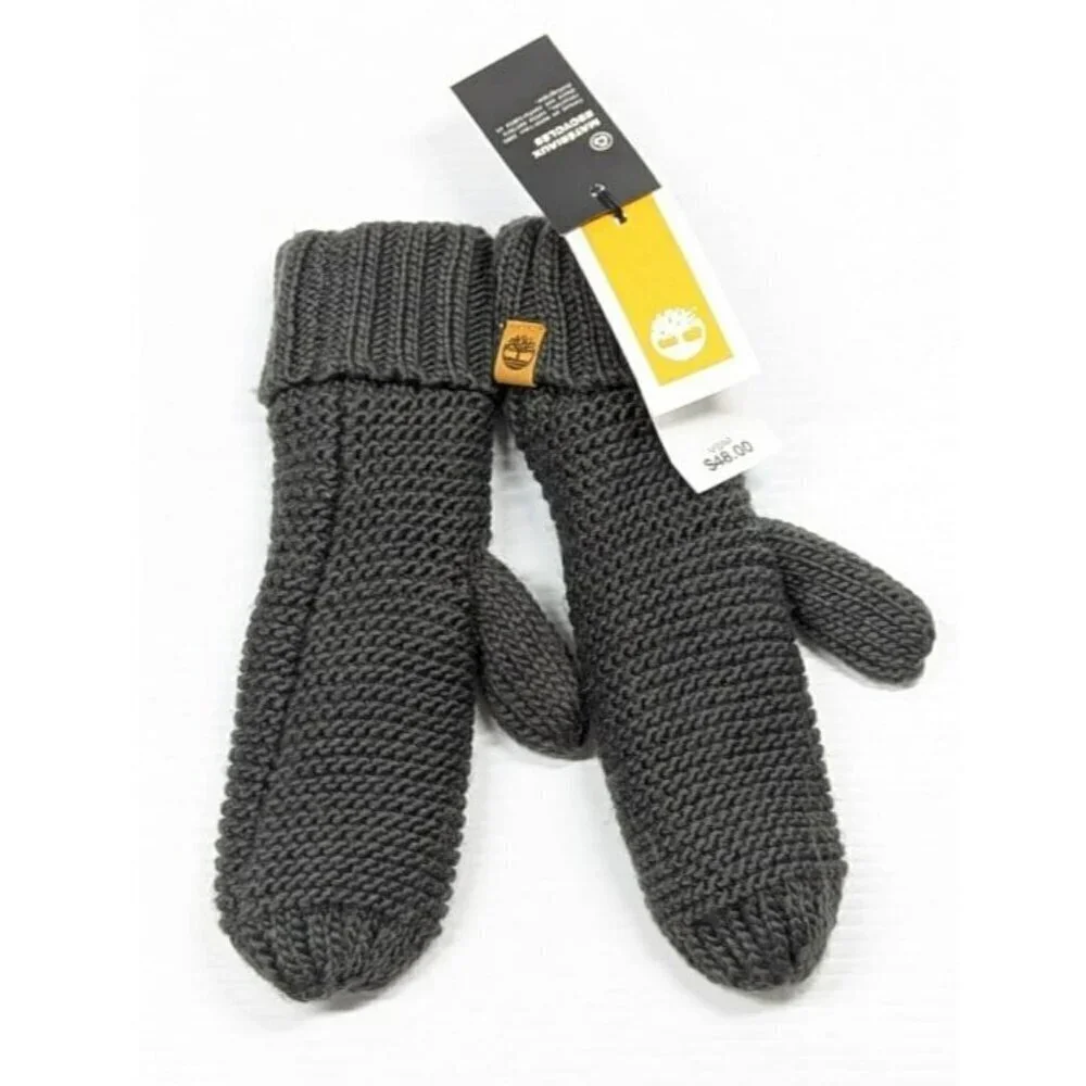 Timberland Women's Icelandic Charcoal Heather Mittens O/S (MSRP $48)